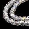 Electroplate Transparent Glass Beads Strands GLAA-C029-03B-5