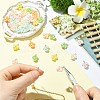 40Pcs 8 Style ABS Plastic Imitation Pearl Pendants PALLOY-CJ00177-5