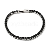 Black Cubic Zirconia Tennis Bracelet BJEW-M301-01P-01-1