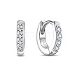 SHEGRACE Rhodium Plated 925 Sterling Silver Huggie Hoop Earrings JE893A-01-1