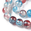 Baking Painted Crackle Glass Bead Strands DGLA-R053-05I-3