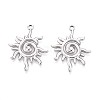304 Stainless Steel Pendants STAS-T065-07P-1