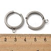 Tarnish Resistant 201 Stainless Steel Huggie Hoop Earrings Findings STAS-A167-01P-P-3