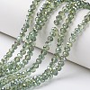 Electroplate Transparent Glass Beads Strands EGLA-A034-T6mm-S11-1