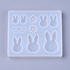 Bunny Theme Silhouette Silicone Molds X-DIY-L014-13-2