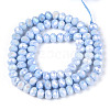 Anti-Tarnish Electroplate Rondelle Glass Beads Strands X-EGLA-T021-6mm-17-09-2