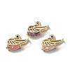 Rack Plating Brass Micro Pave Cubic Zirconia Charms KK-E003-035G-1