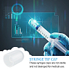 Olycraft 100Pcs Transparent Plastic Syringe Tip Cap AJEW-OC0002-97-7