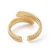 Brass Hollow Out Rectangle Open Cuff Ring for Women RJEW-E072-26G-3