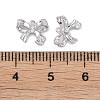 Brass Micro Pave Clear Cubic Zirconia Pendants KK-K351-46A-P-3