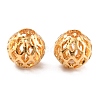 Long-Lasting Plated Hollowed Brass Beads KK-O133-002B-G-2