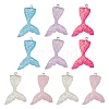 10Pcs 5 Colors Transparent Resin Pendants CRES-YW0001-13-1