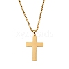 201 Stainless Steel Religion Pendant Box Chain Necklaces for Women NJEW-U018-02G-02-1