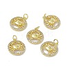 Real 18K Gold Plated Brass Micro Pave Clear Cubic Zirconia Pendants KK-E068-VB409-4-4