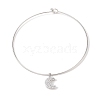 Brass with ABS Imitation Pearl Charm Bangles BJEW-Q350-05A-P-1