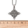 304 Stainless Steel Viking Knot Cross Pendant Necklaces for Men NJEW-S440-08AS-3