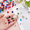 100Pcs 10 Colors Transparent Glass Beads GLAA-HY0001-52-3