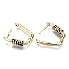 Brass Micro Pave Cubic Zirconia Huggie Hoop Earring EJEW-T046-010C-NF-3