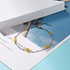 Natural Dyed White Jade & Malaysia Jade Anklets for Women AJEW-AN00476-03-2