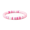 6Pcs 6 Style Handmade Polymer Clay Heishi Beads Stretch Bracelets Set BJEW-JB07514-5
