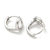 Brass Hoop Earrings EJEW-L211-011C-P-2