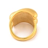 Ion Plating(IP) 304 Stainless Steel Teardrop Wide Finger Rings for Women RJEW-S414-63B-G-3