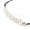 Natural Quartz Crystal Chips Braided Bead Bracelet BJEW-JB08019-06-4