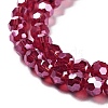 Electroplate Transparent Glass Beads Strands EGLA-A035-T6mm-A07-3