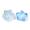 Transparent Spray Painted Frosted Glass Beads X2-GLAA-NH0003-01H-2