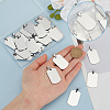 25Pcs 304 Stainless Steel Stamping Blank Tag Pendants STAS-BC0003-81-3