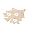 Brass Etched Metal Embellishments Pendants KK-Z058-07KCG-2