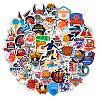 50Pcs Basketball Themed PVC Self-Adhesive Stickers PW-WG86843-01-1