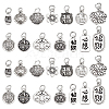 AHADERMAKER 42Pcs 14 Styles Tibetan Style Alloy Pendants FIND-GA0003-73-1