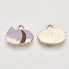 Alloy Enamel Kitten Pendants ENAM-S119-020C-2