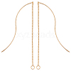 Beebeecraft 10Pcs Brass Chain Stud Earring Findings KK-BBC0004-08-1