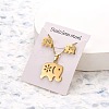 201 Stainless Steel Pendant Necklaces & Stud Earrings Sets FS-WG852B2-14-1