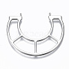 Hollow Alloy Pendant Links TIBE-S314-139P-RS-1