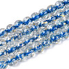 Crackle Transparent Glass Beads Strands X1-GLAA-N030-8mm-01E-1