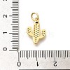 Brass Micro Pave Clear Cubic Zirconia Pendants KK-L225-032G-3