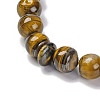 Natural Tiger Eye Beads Stretch Bracelets BJEW-A025-01H-3