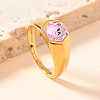 304 Stainless Steel with Cubic Zirconia Finger Rings FS-WG76F9A-28-1