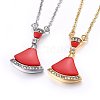 304 Stainless Steel Pendant Necklaces NJEW-H496-03B-1