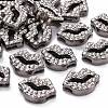 Alloy Crystal Rhinestone Slide Charms RSB475-4B-RS-1