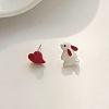 Rabbit with Heart Alloy Enamel Stud Earrings FS-WG4A98E-01-3