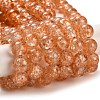 Spray Painted Crackle Glass Beads Strands CCG-Q001-10mm-05-2