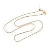 1mm Rack Plating Brass Box Chain Adjustable Slider Necklaces for Women Men MAK-L044-56LG-1