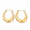 Ion Plating(IP) 304 Stainless Steel Chunky Oval Hoop Earrings for Women EJEW-F283-08G-1