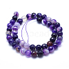 Natural Striped Agate/Banded Agate Beads G-J371-13-8mm-2