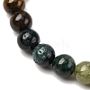 Natural Indian Agate Beaded Stretch Bracelets BJEW-D446-B-46-3