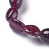 Natural Garnet Bead Stretch Bracelets BJEW-K213-45-3